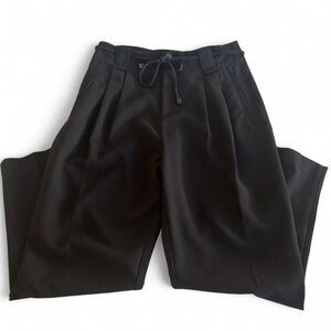 Mango Suit Black Pleated Trousers Size 8